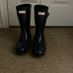 Hunter Navy Midcalf Rain boots